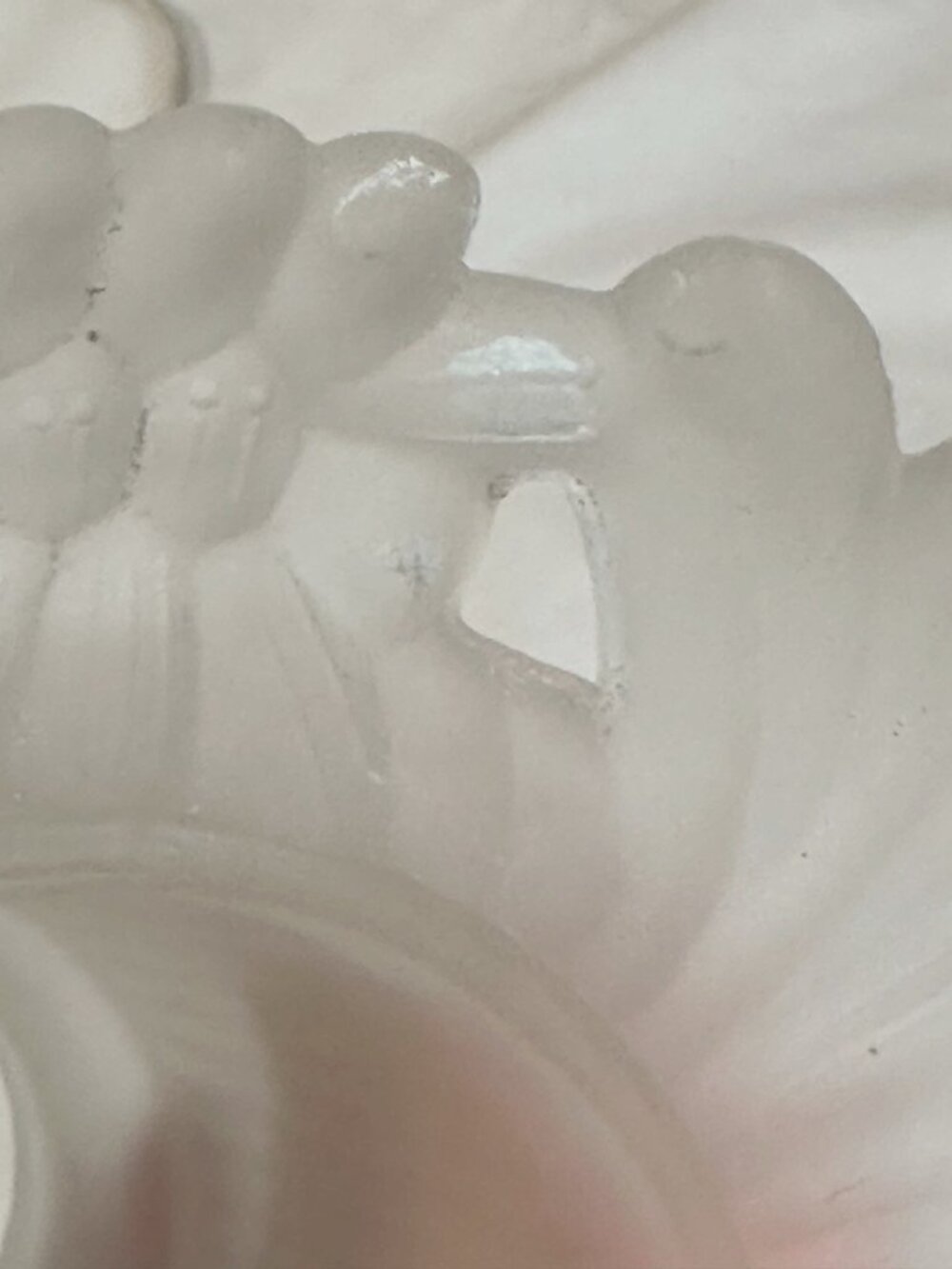 Two Frosted Glass Tulip Lamp Shades Chandelier Fan 60s 2-1/4" Fitter Replacement - Picture 10 of 10